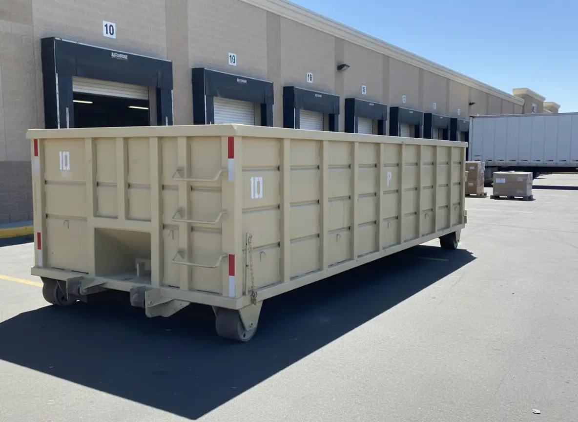 20 yard desert tan dumpster for commercial projects